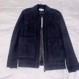 Reiss Navy Suede Jacket
